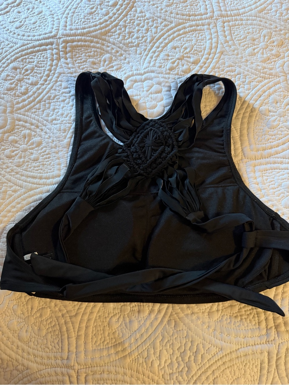 Black Crochet Racerback Bralette - Women Intimates